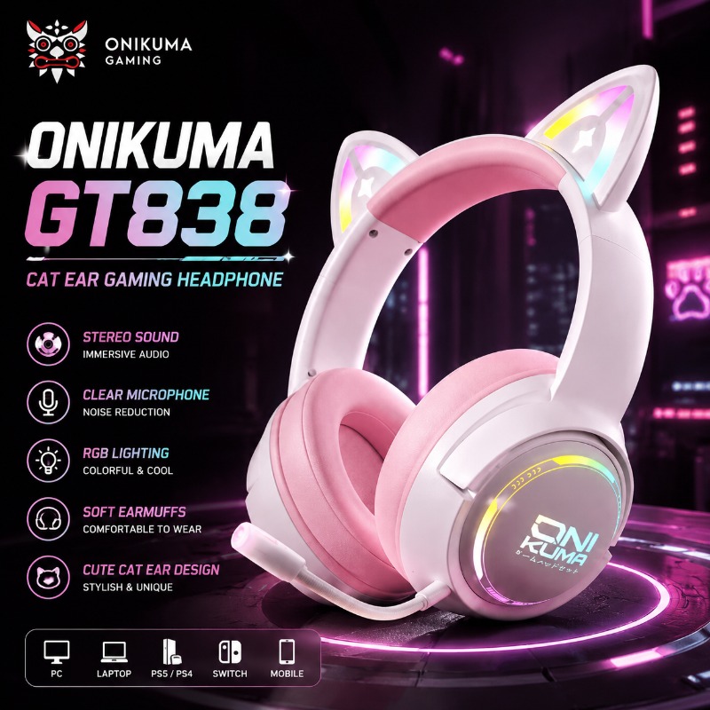 ONIKUMA GT838 Gaming Headset C - Gaming Console Apple review and price